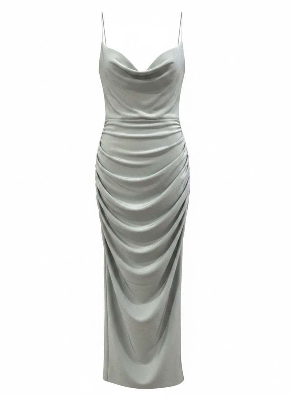 A56
Windsor Cowl Neck Ruched Maxi Dress Size XL